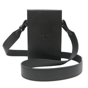 FENDI Black Leather Shoulder Bag